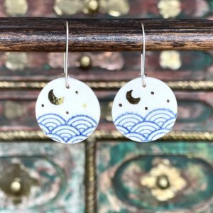 Moon and Ocean Earrings