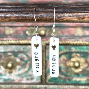 You are Enough Ceramic Earrings