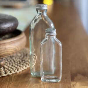 Glass Oval Clear Bottles